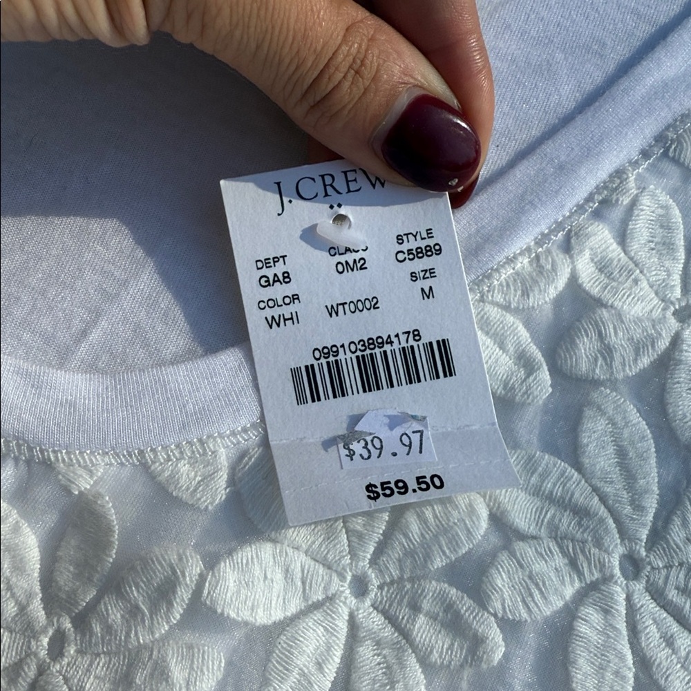 J Crew Floral Lace White Tank Top - Picture 2 of 4